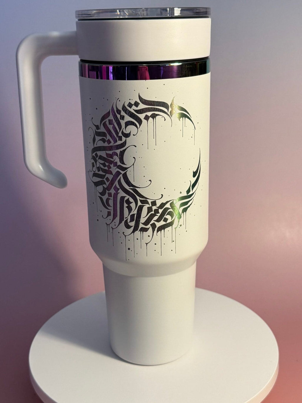 Calligraphy Moon – Artwork by Luke Garcia - tattootumblers