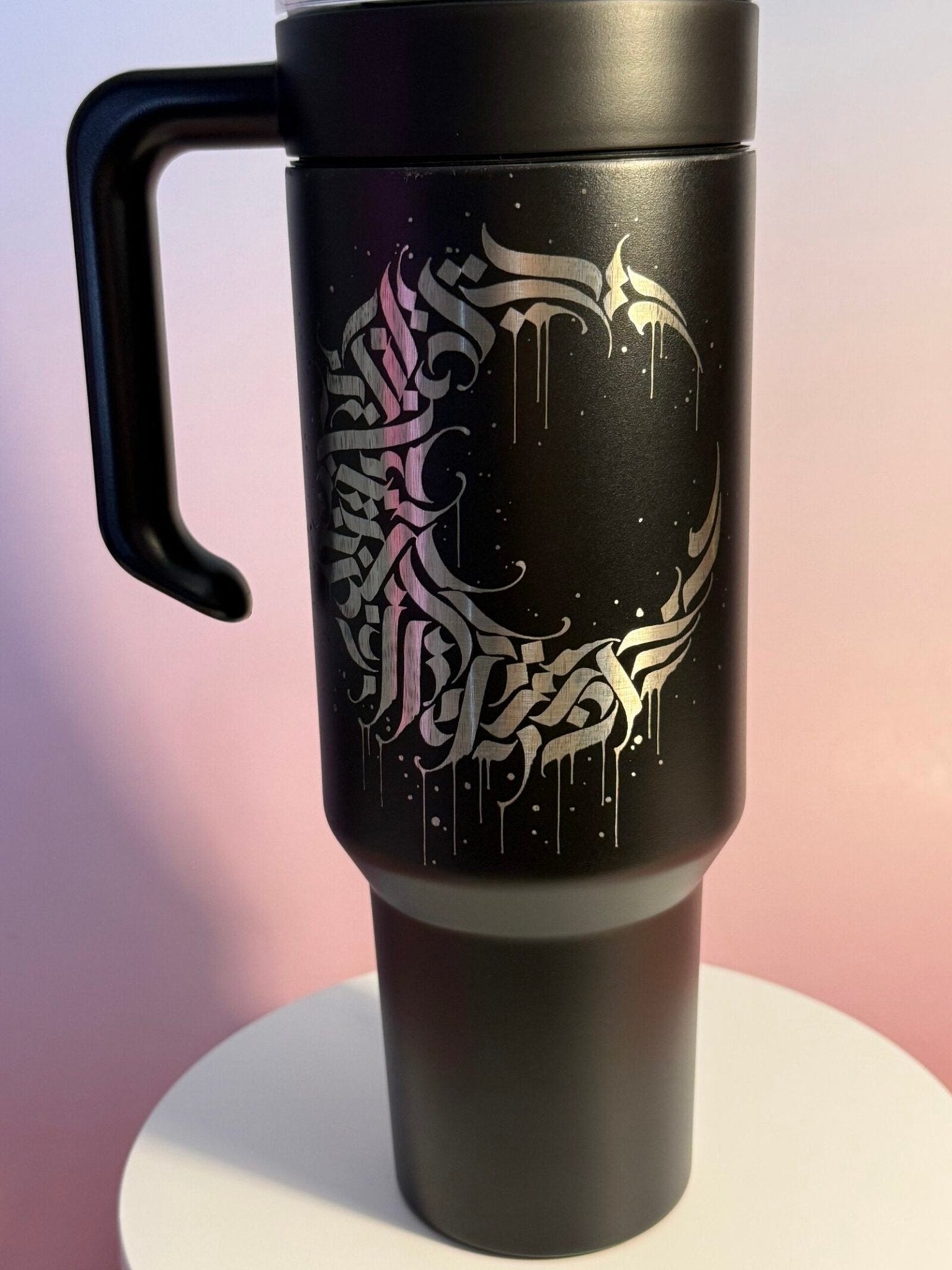 Calligraphy Moon – Artwork by Luke Garcia - tattootumblers