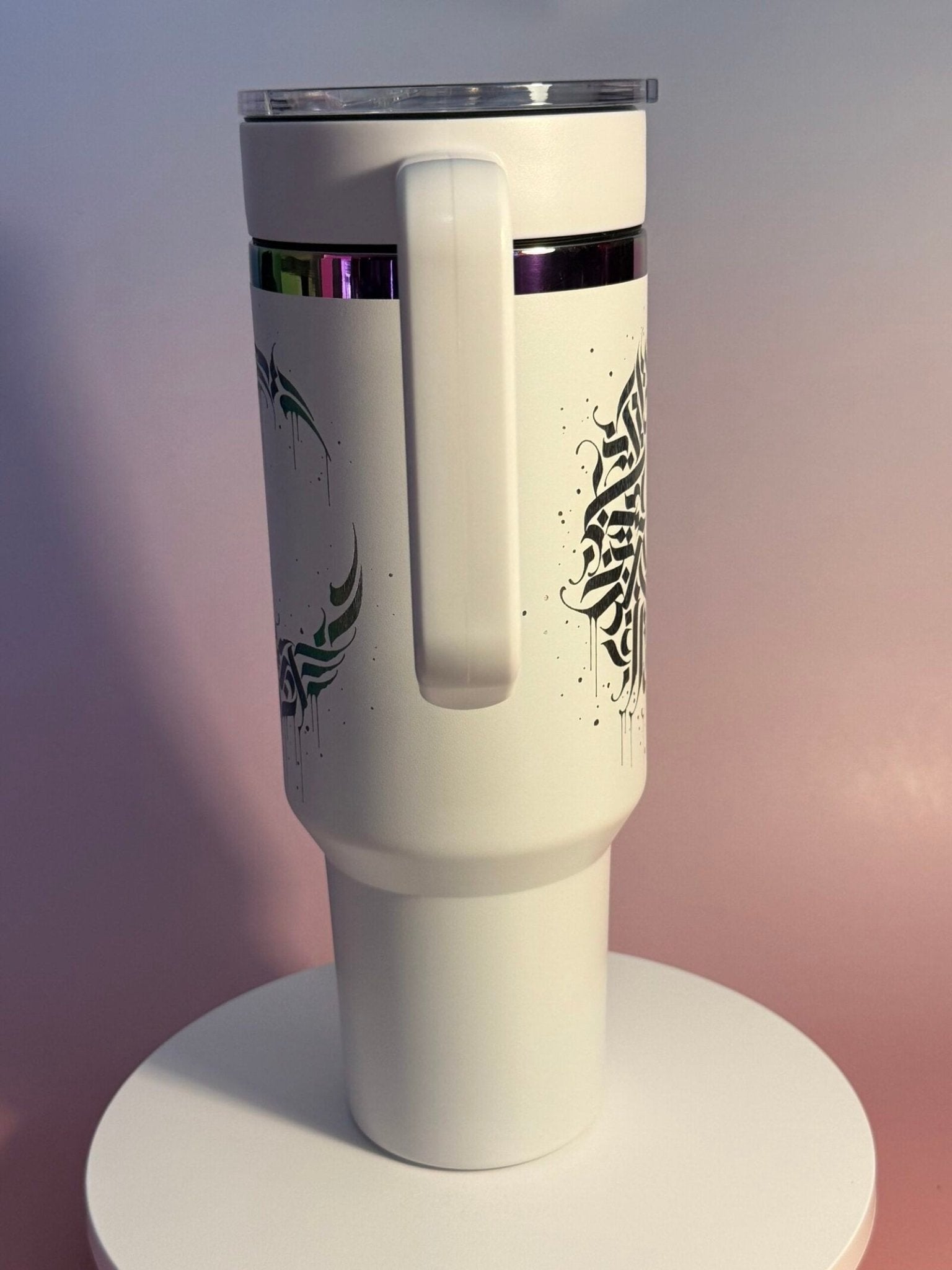 Calligraphy Moon – Artwork by Luke Garcia - tattootumblers