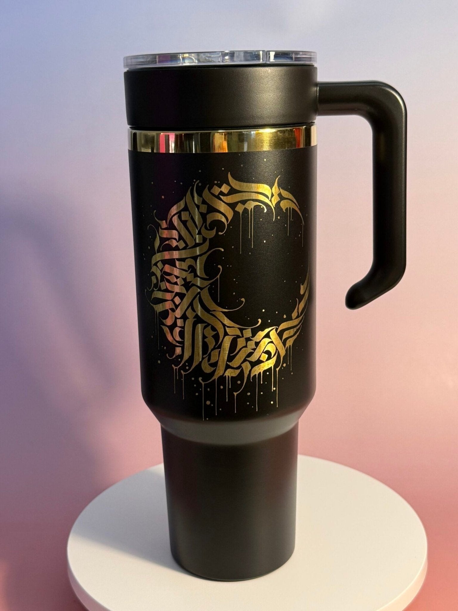 Calligraphy Moon – Artwork by Luke Garcia - tattootumblers