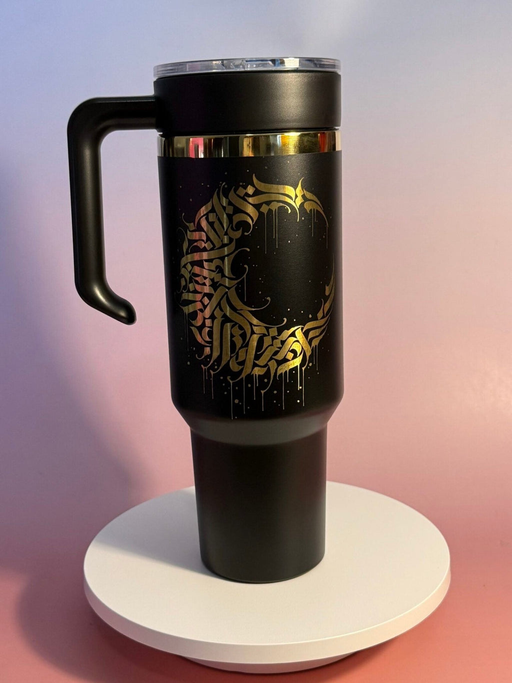 Calligraphy Moon – Artwork by Luke Garcia - tattootumblers