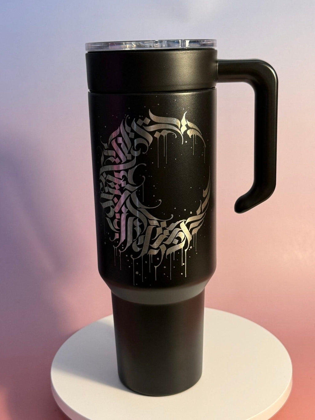 Calligraphy Moon – Artwork by Luke Garcia - tattootumblers