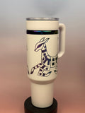 Geometric Deer – Artwork by Chloe Lorenzen - tattootumblers