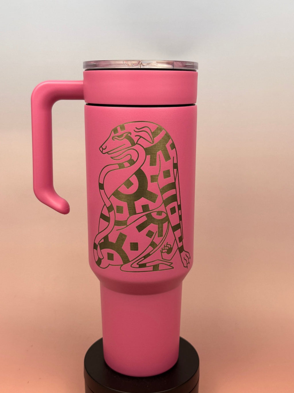 Geometric Dog – Artwork by Chloe Lorenzen - tattootumblers