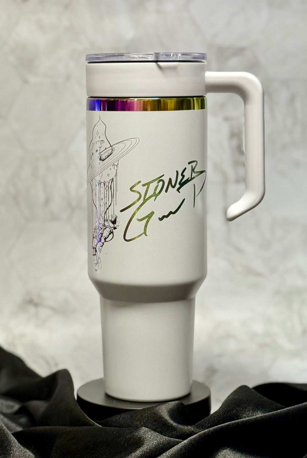 Stoner Gump Collection - Melting Planet Astronaut - Artwork by Ryan Sherwood - tattootumblers