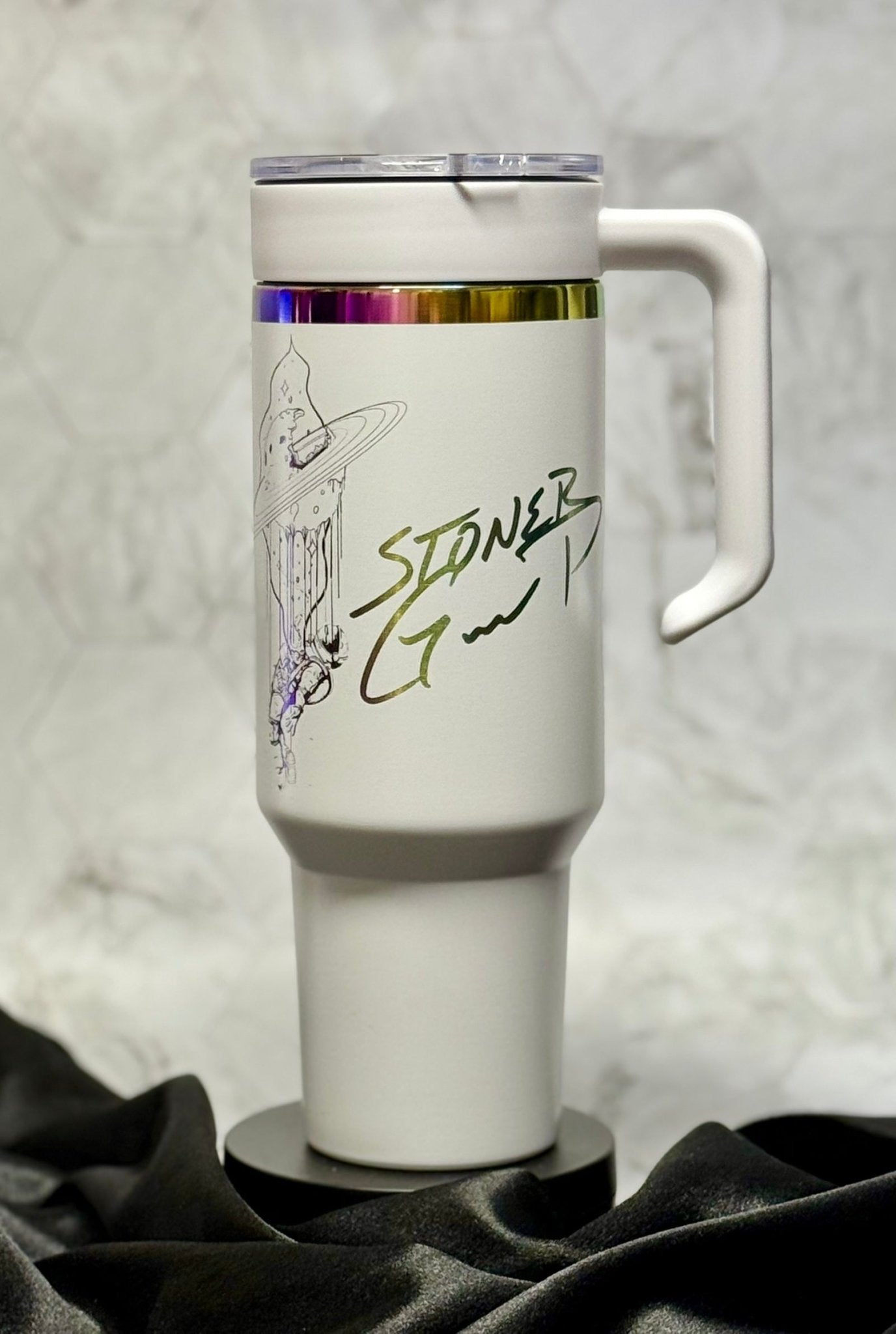 Stoner Gump Collection - Melting Planet Astronaut - Artwork by Ryan Sherwood - tattootumblers